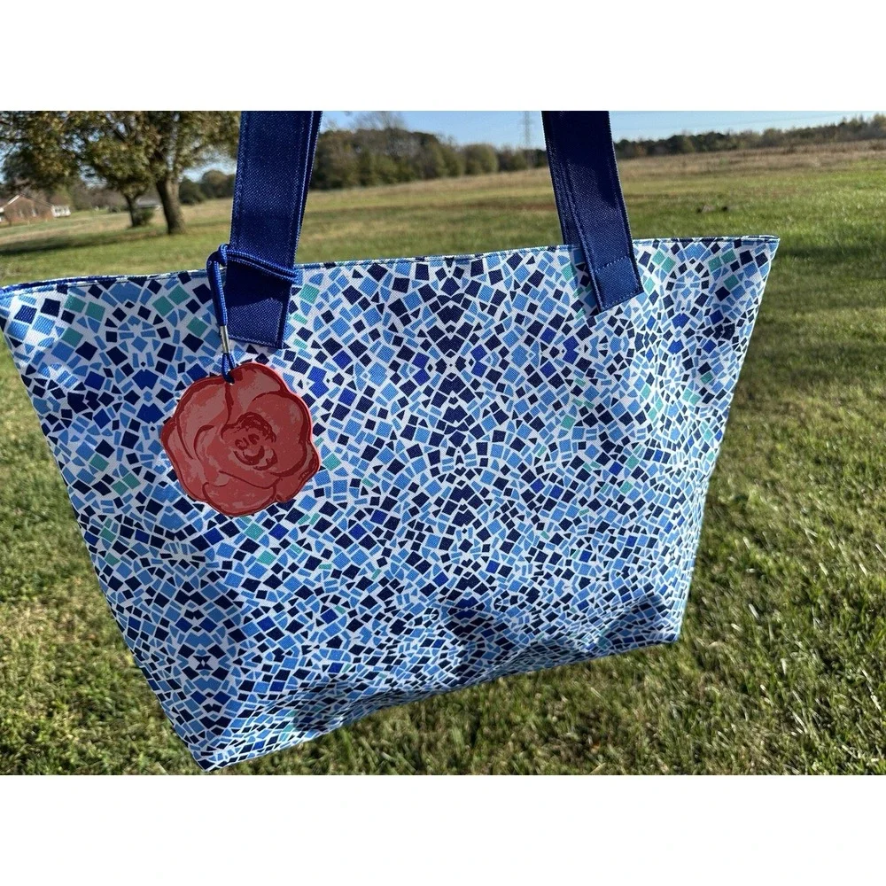 NEW lancome Spring Beach Tote shopping‎ shoulder bag large Blue